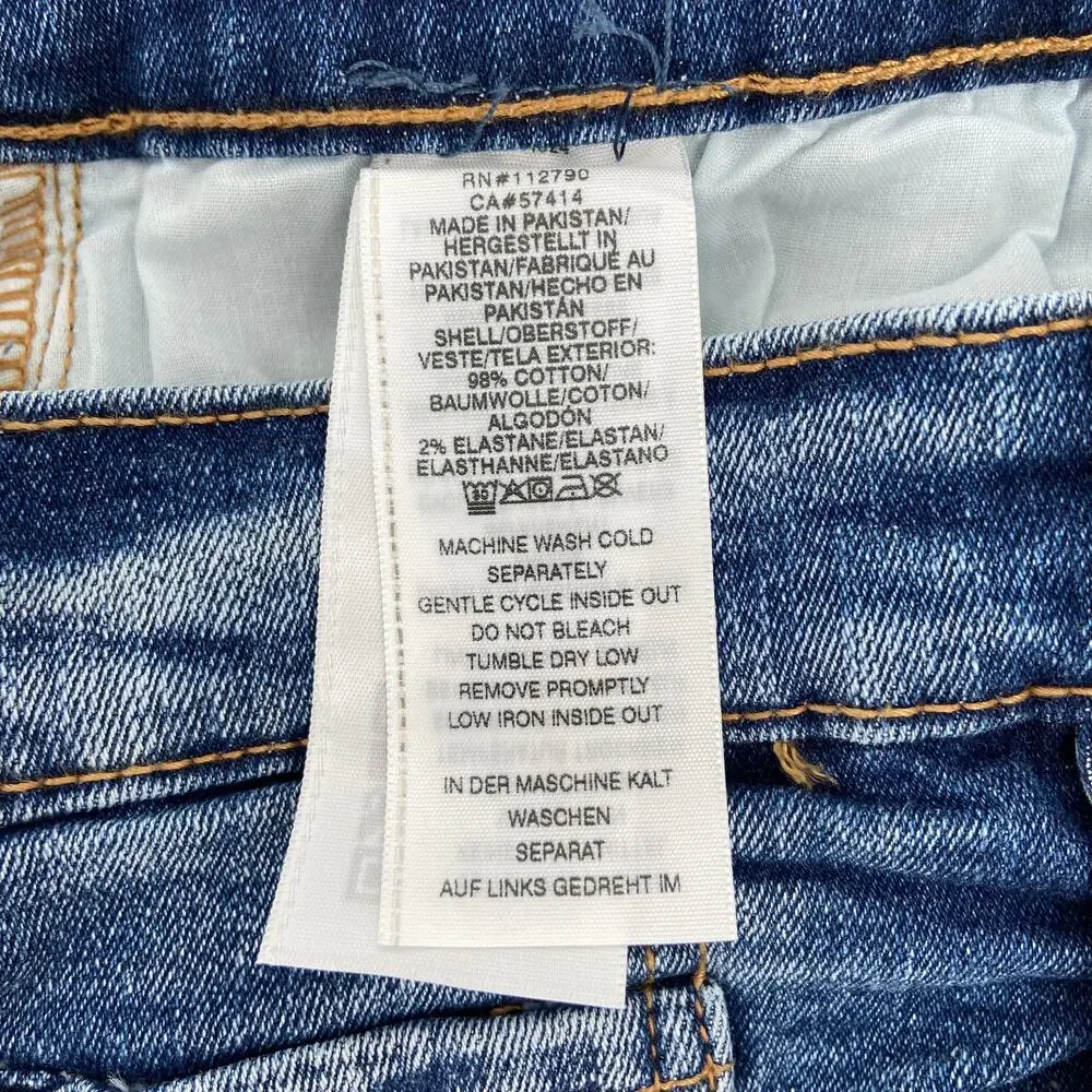 True Religion Jeans Mens Size 36 Rocco Moto‎ Med Sonic Indigo Stretch